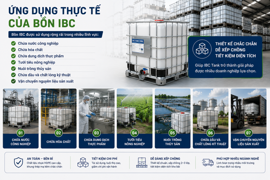 ứng dụng thực tế của Tank IBC 1000L